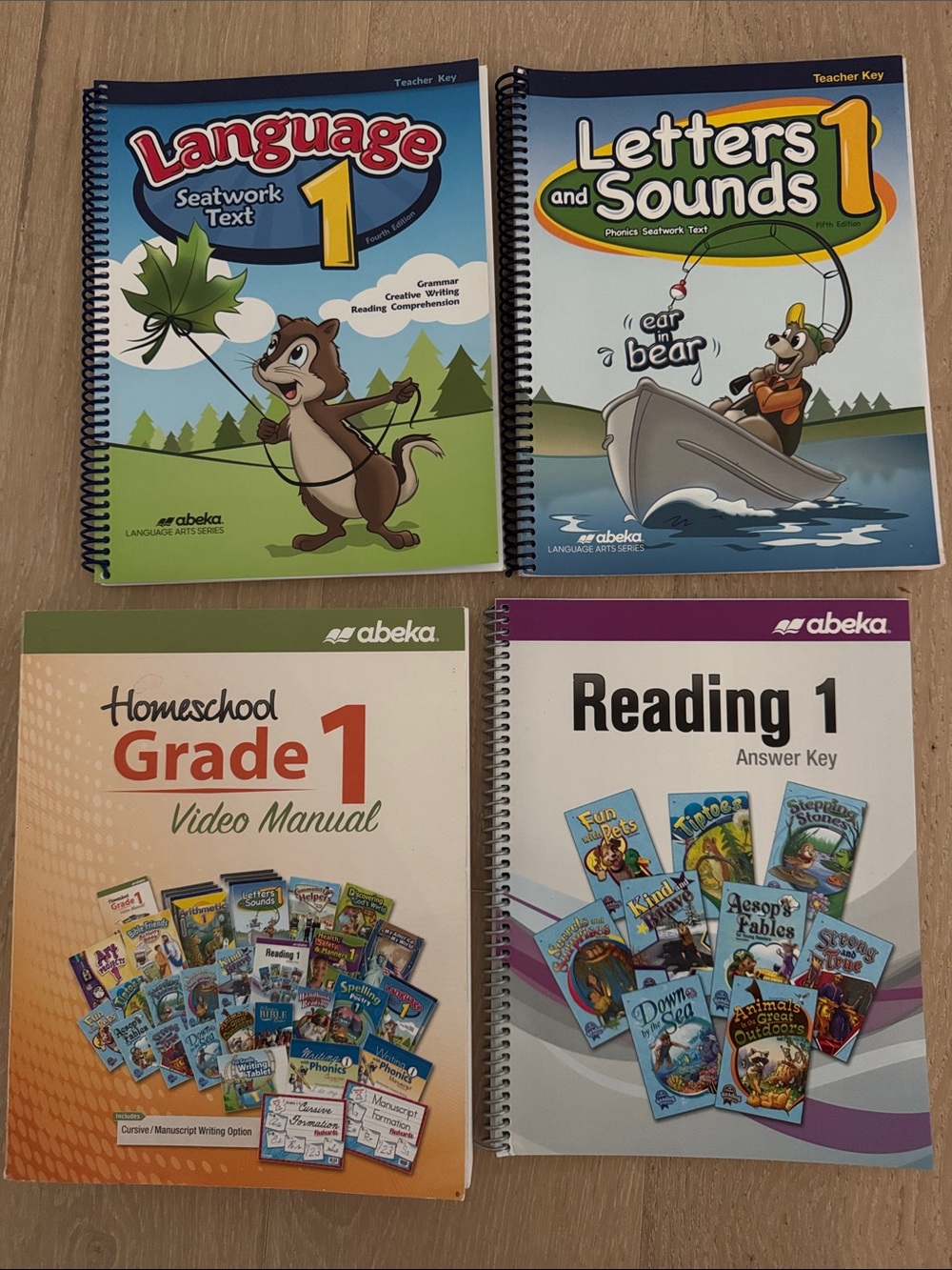 TEACHER GUIDES Abeka Grade 1 Language & Reading Kit - Blue & White